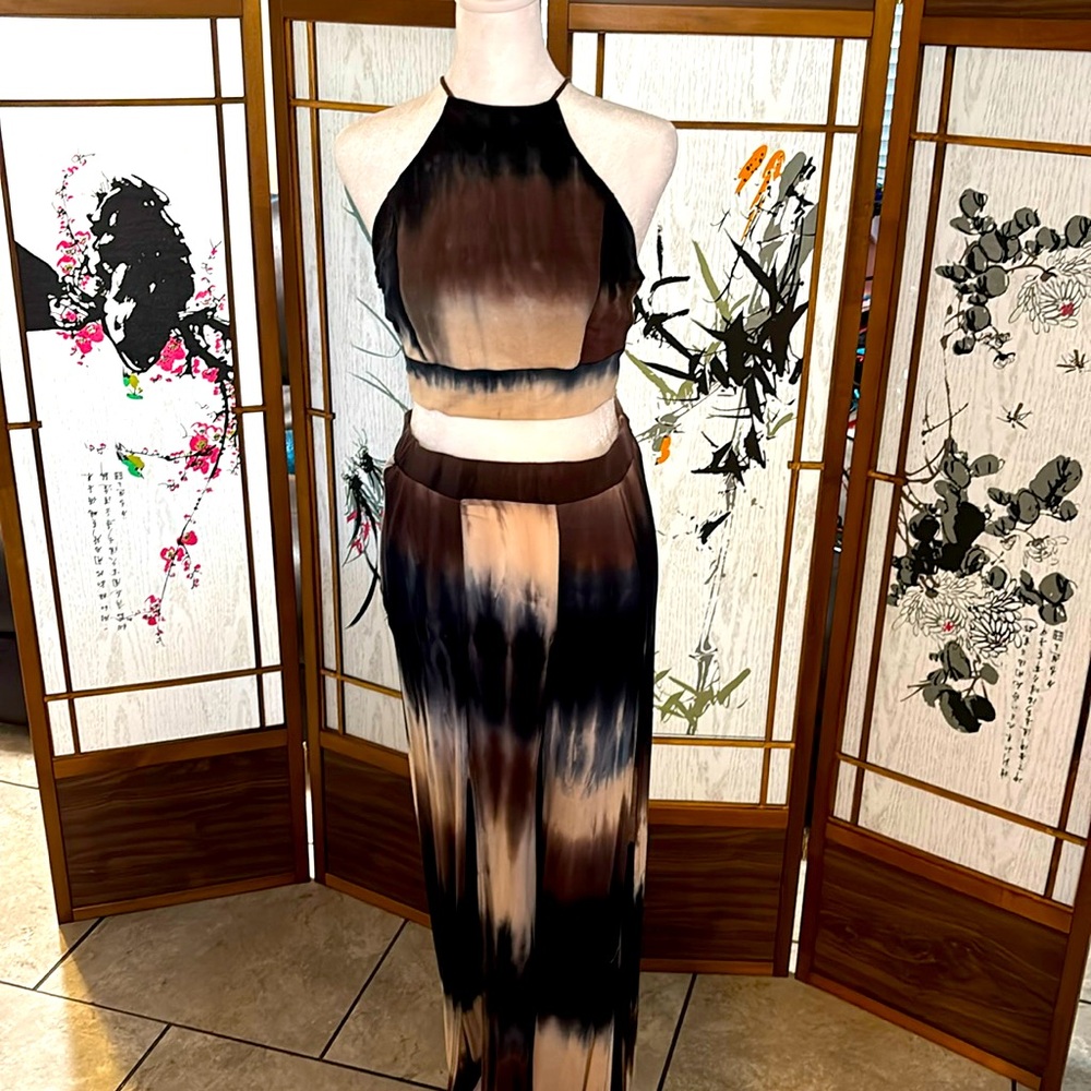 Amily Tie Dye slit pants/ Amily Tie Dye top